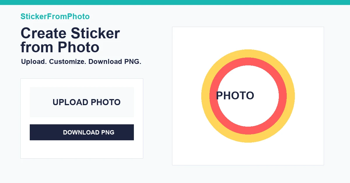 Create Sticker from Photo 在线照片贴纸制作工具界面